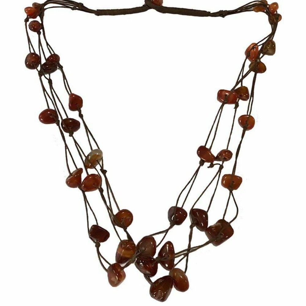 New Brown Nylon Necklace